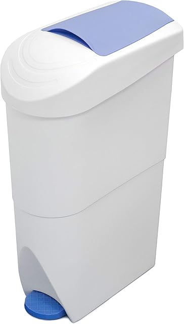 Sanitary Bin/Nappy Bin - Large 20L Capacity & Slim Design - Pedal Operated