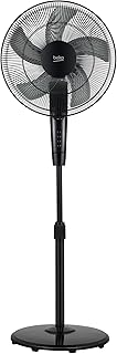 Beko – EFS5100B – Pedestal Fan, 45 W, 3 Speed, Adjustable Height and Tilt – Black, 45.2 x 40 x 135 cm