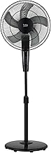 Beko - EFS5100B - Ventilatore a Piantana, 45 W, 3 Velocità, Altezza e Inclinazione Regolabile - Nero, 45,2 x 40 x 135 cm