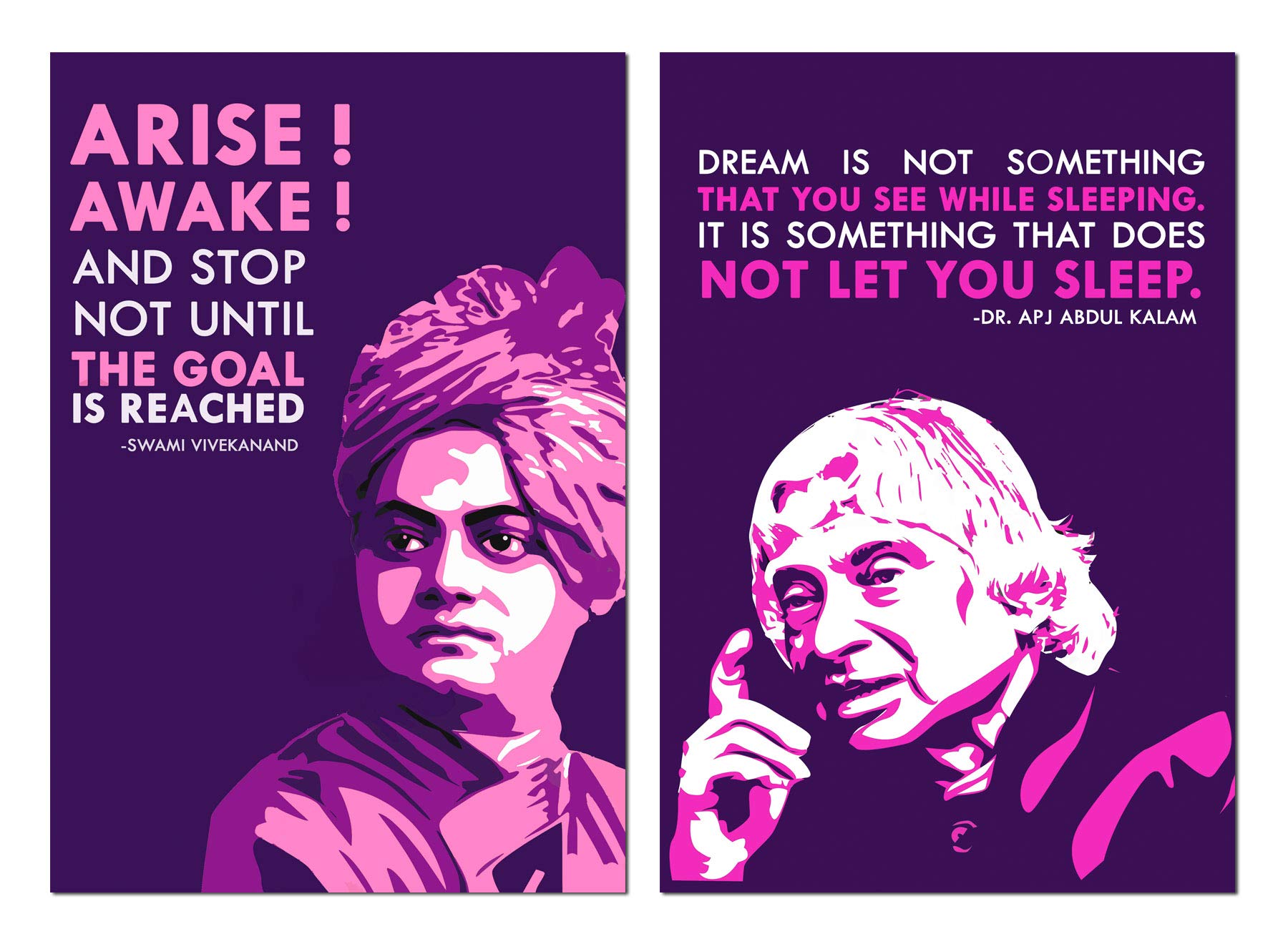 Good Hope - Motvational Quote Combo Abdul Kalam And Swami Vivekanand Poster For Room & Office (13 Inch X 19 Inch, Rolled)