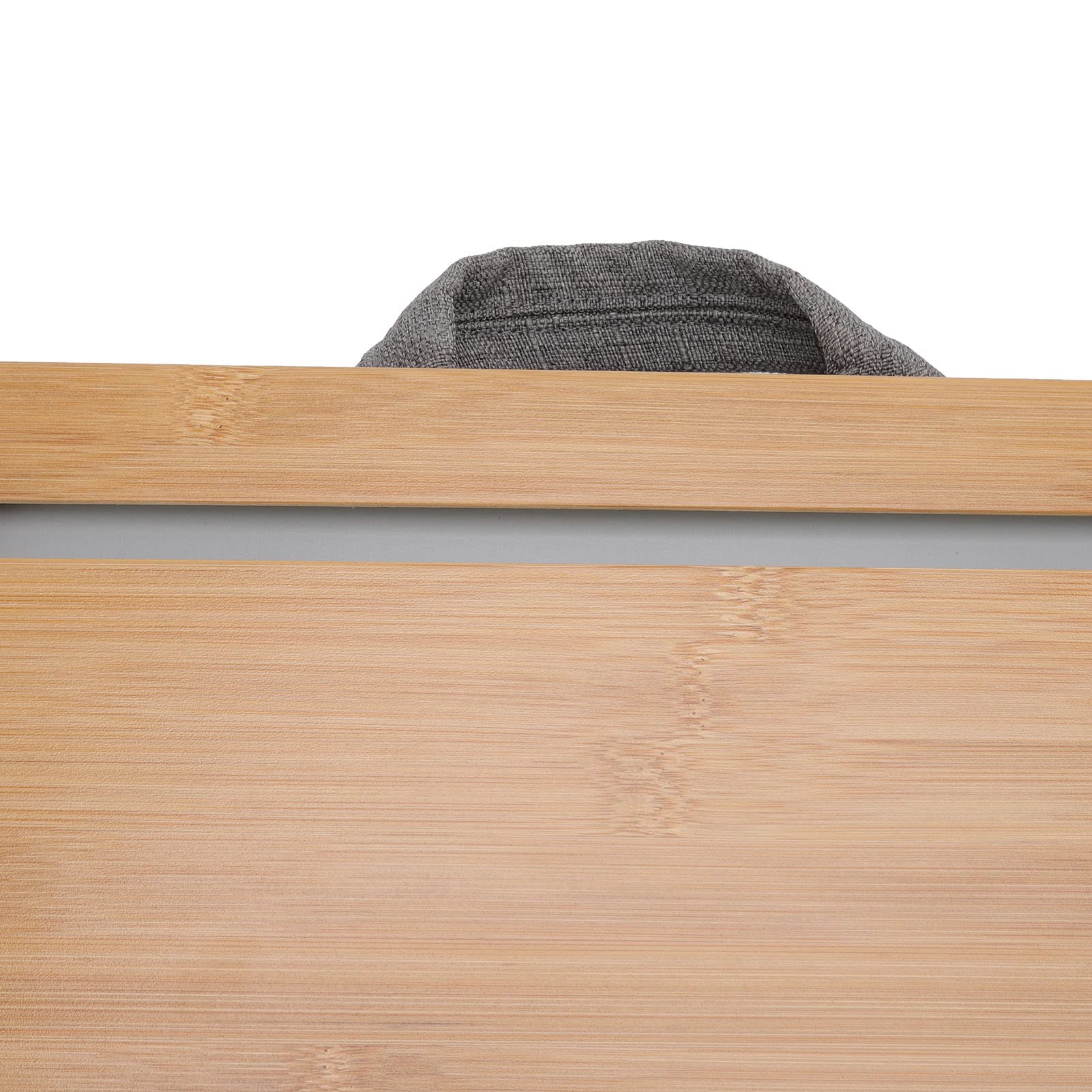 Escritorio de bambú de Tamaño Pequeño para Ordenador Portátil, Soporte de Almohada Ergonómico y Portátil para sofá Cama, 42x27,5 Cm, Ideal para Trabajar o Viajar