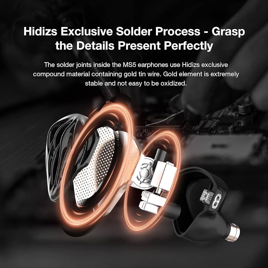 Amazon.com: Hidizs MS5 4BA+1DD Hybrid 5 Drivers HiFi in-Ear
