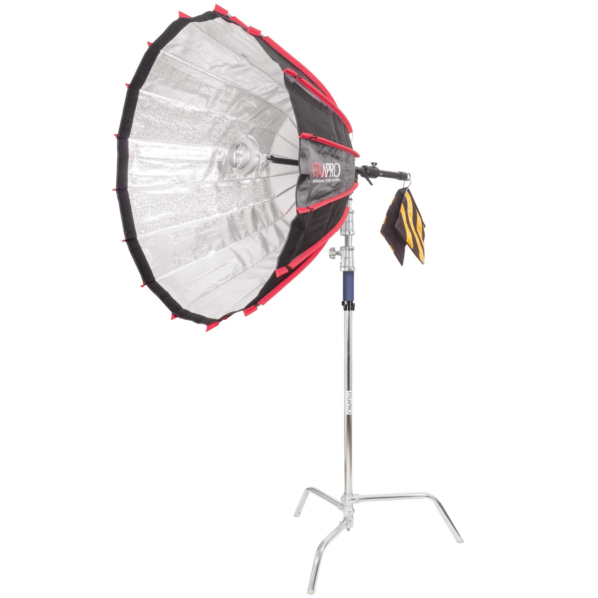 Pixapro C-Stand with Softbox & Bracket Kit | Photography Lighting Video Studio Camera Light | Photoshoot Lighting Portable Filming Lights | Professional Accessories