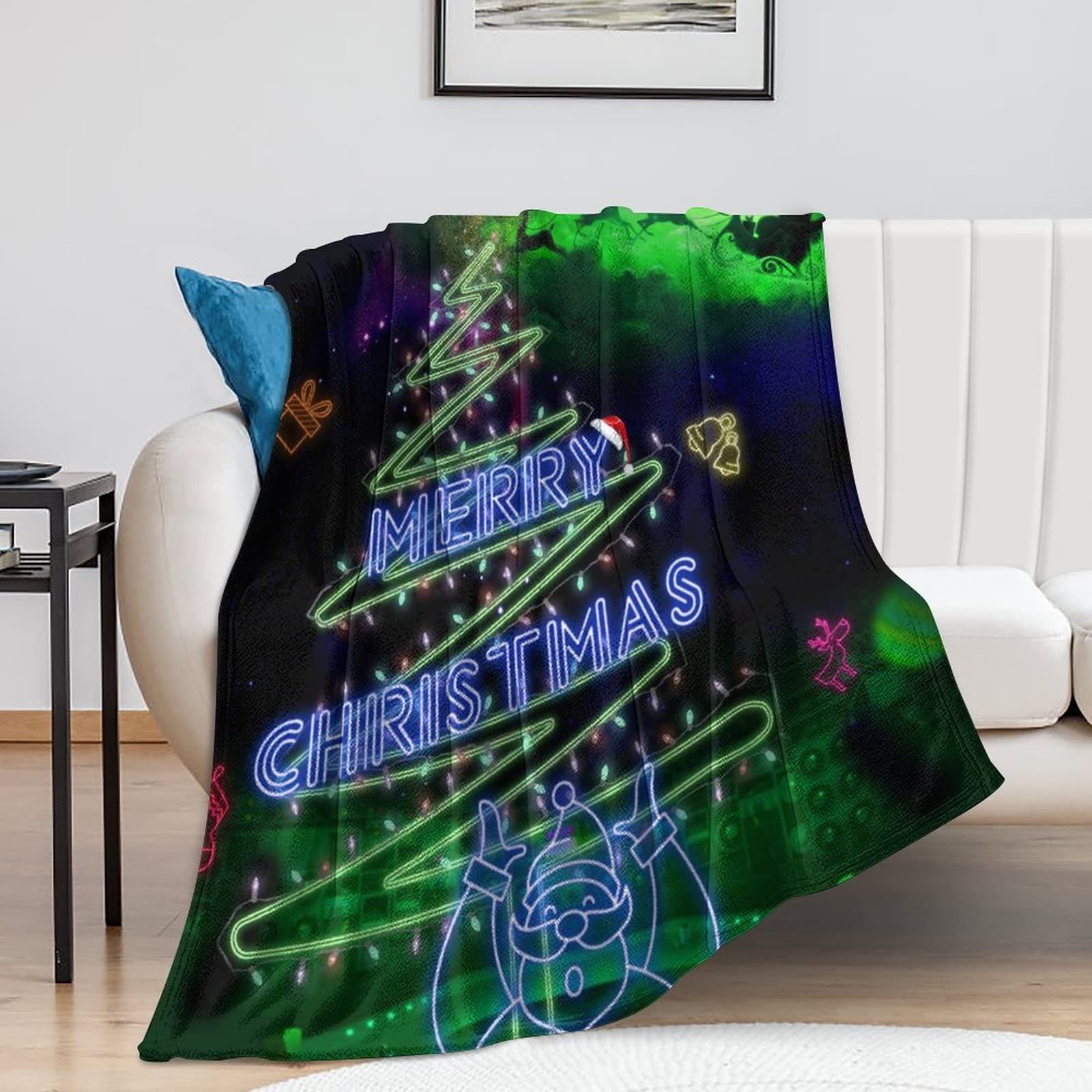 Manta navideña para sofá Cama, Manta de Felpa Suave y esponjosa, Manta de Franela de Lujo, súper acogedora y cómoda, 50 x 60 Pulgadas