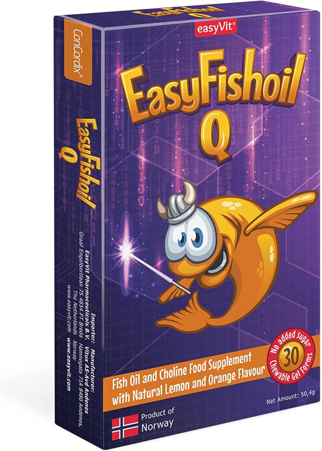 EasyFishoil Omega 3 Jelly Für Kinder mit Cholin,Folsäure,B6,B12 für 30