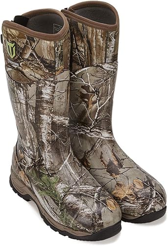 TIDEWE - Botas de caza de goma con aislamiento de 2822 oz 800 g impermeables y aisladas Cálidas botas con camuflaje Realtree y roble musgoso con