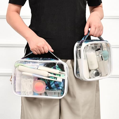 Miniatura 6 de Y2k Gothic Butterfly Clear Toiletry Bag for Traveling,2 Pack Makeup Cosmetic Bag with Zipper,Travel Bag for Toiletries,Travel Essentials 21215340