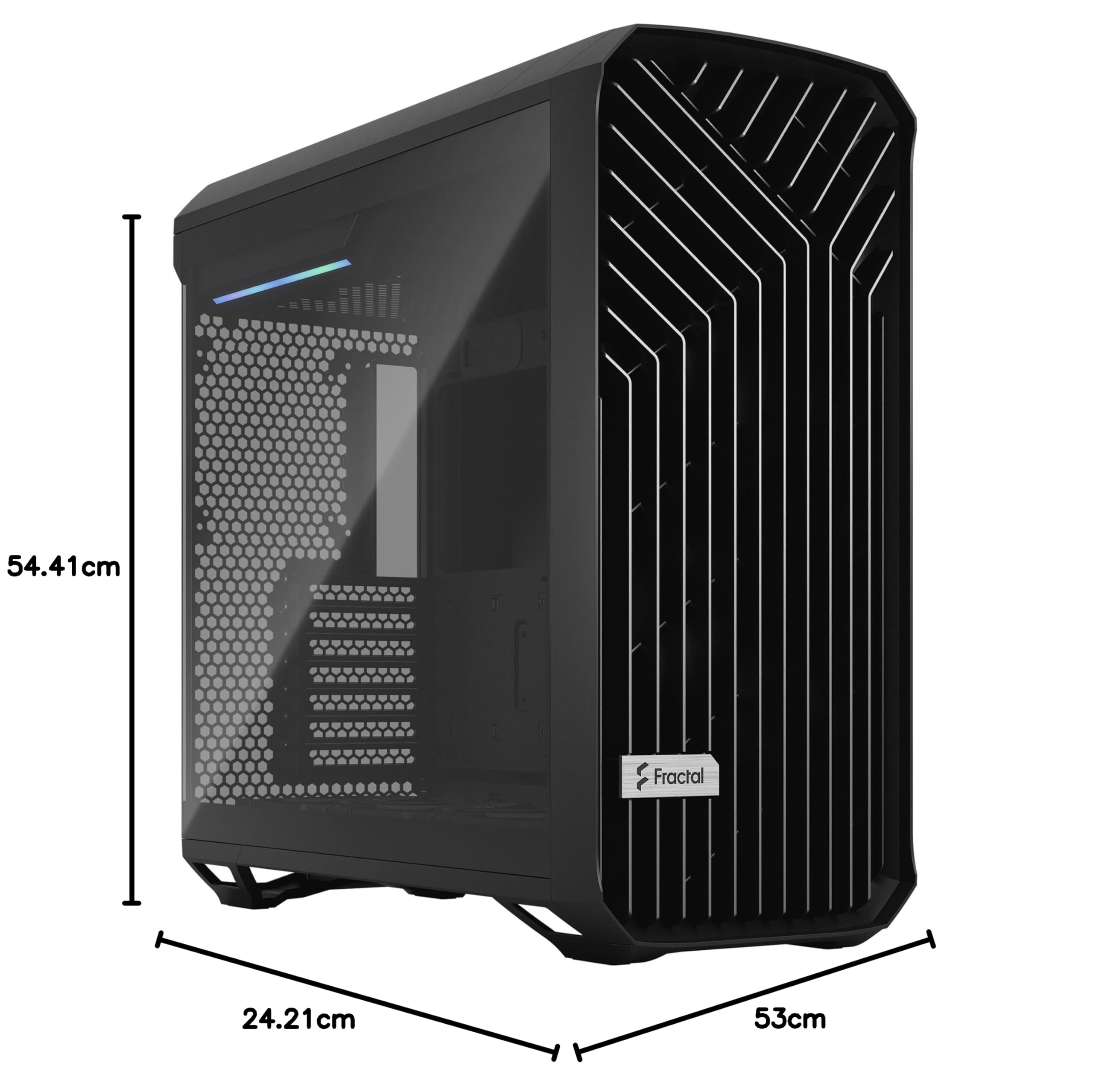 Fractal Design Torrent Black E-ATX Tempered Glass Window High-Airflow Mid Tower Computer Case