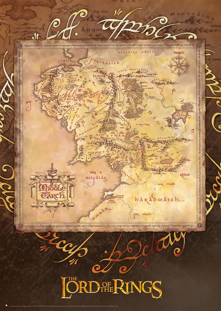 Schmidt | The Lord of the Rings: Middle Earth (1,000 Pieces) | Jigsaw Puzzle | Ages 14+ | 1+ Players