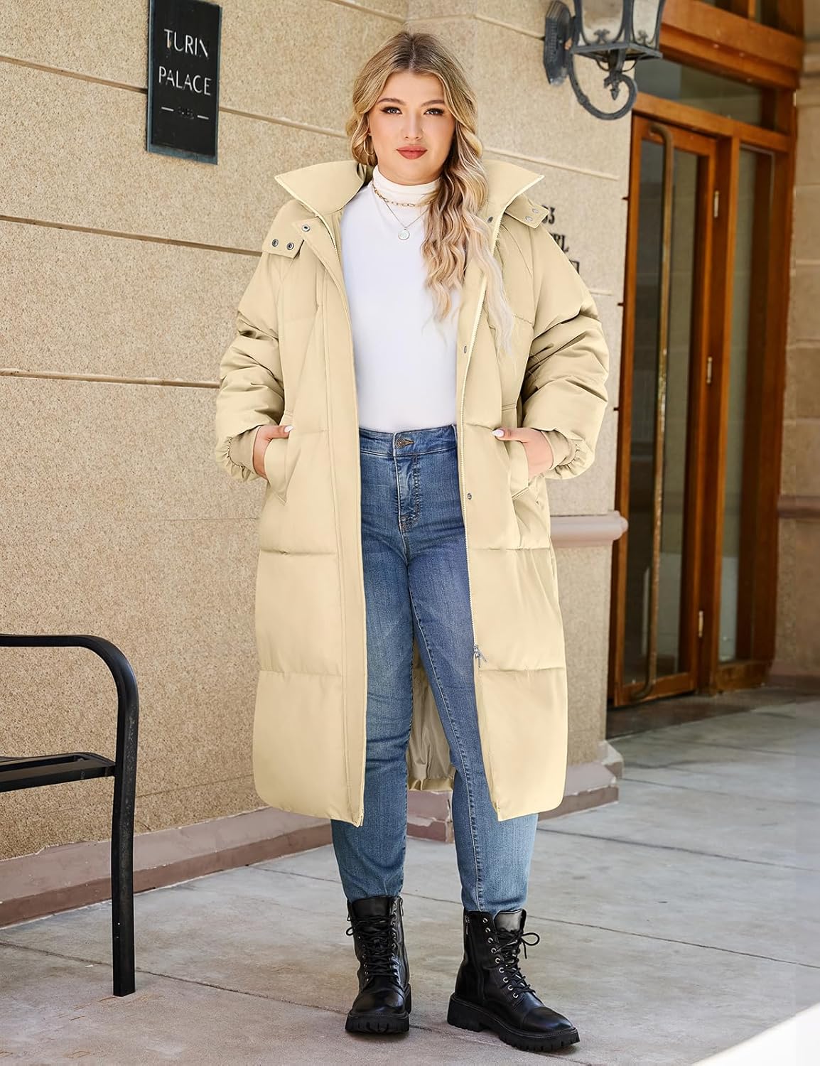 HEEKPEK Womens Plus Size Winter Coats Long Puffer Jackets Hooded Quilted Water Repellent Warm Trendy Parka Outerwear 2025 - Image 6