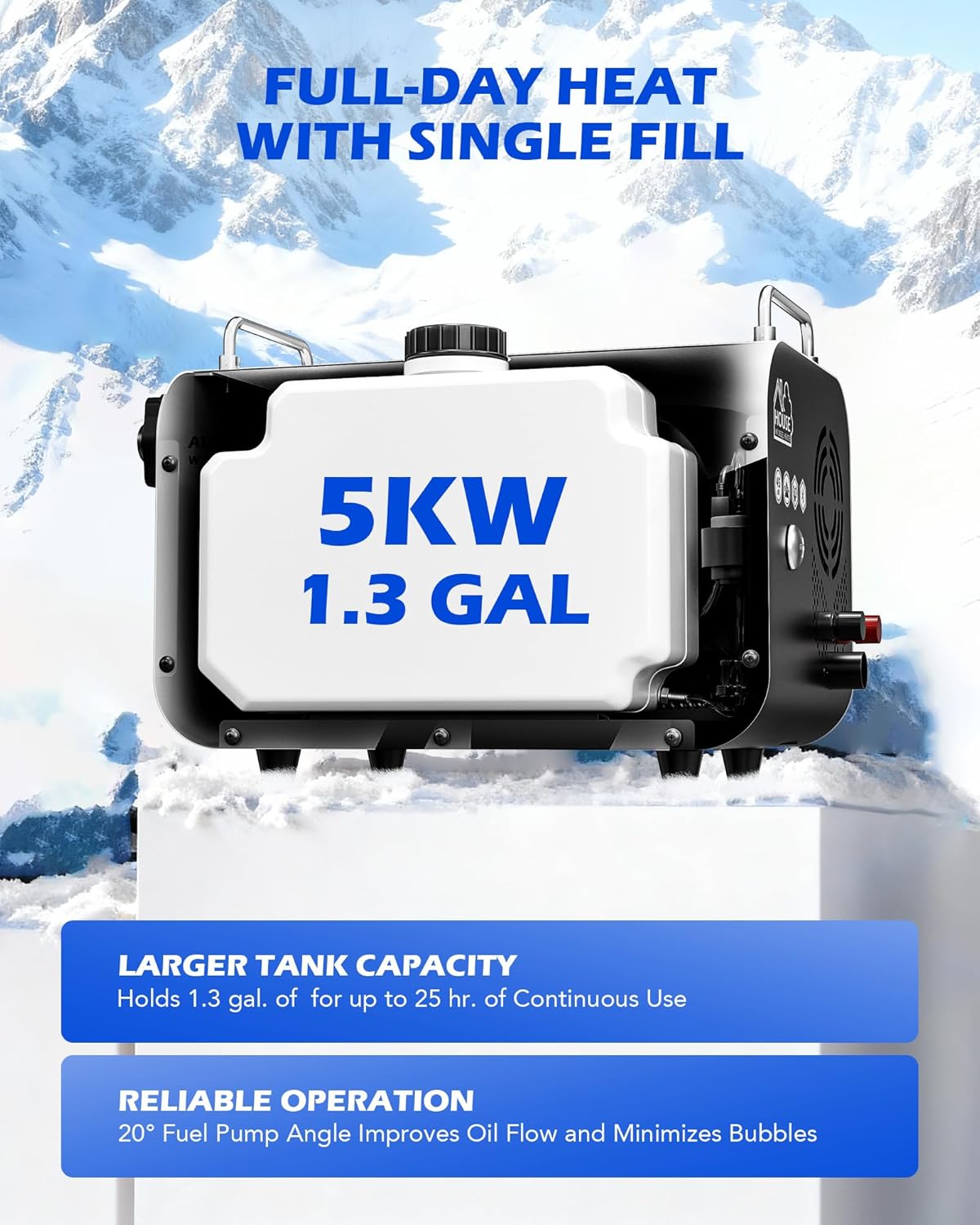 Orion Motor Tech Diesel Heater with 1.3 gallon fuel tank