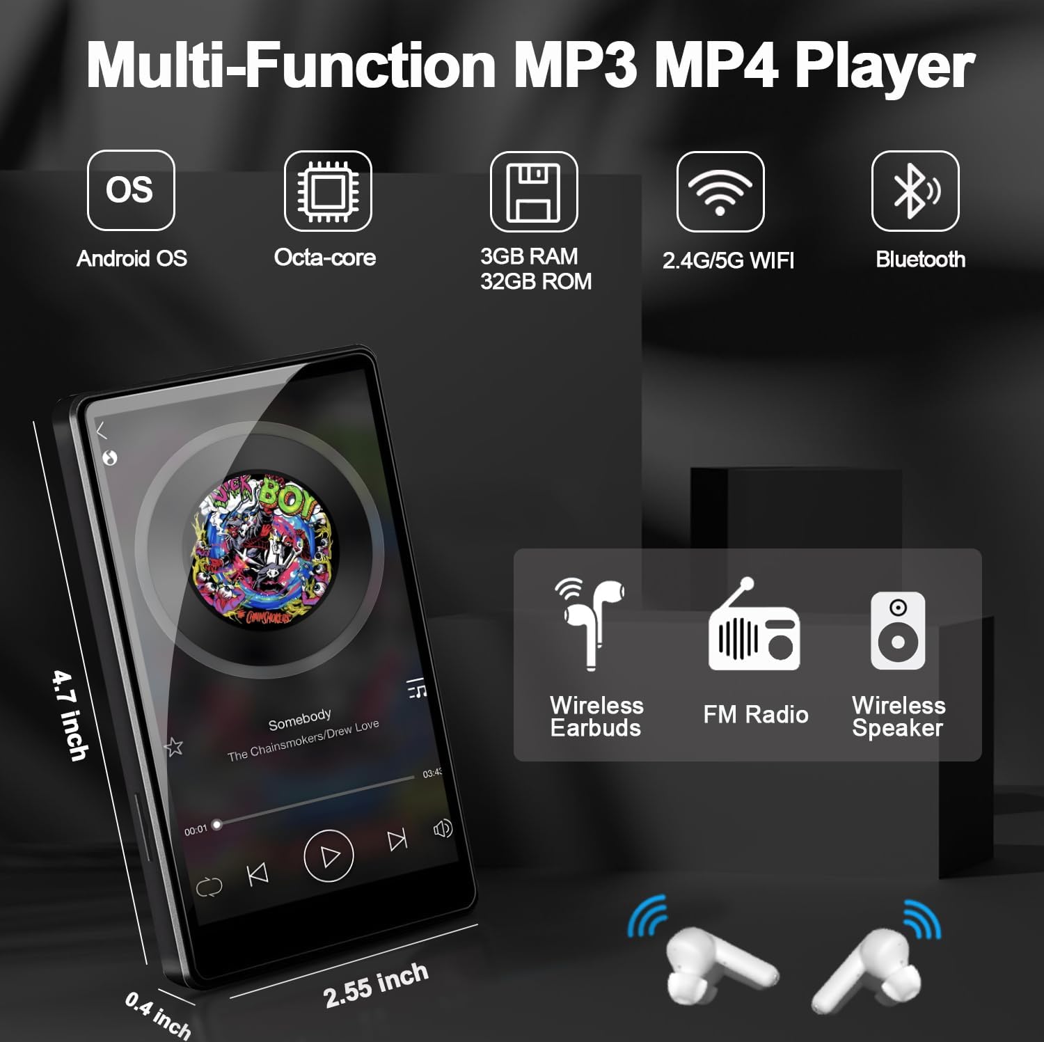 XBENDON M1 MP3 Player connecting to Bluetooth headphones