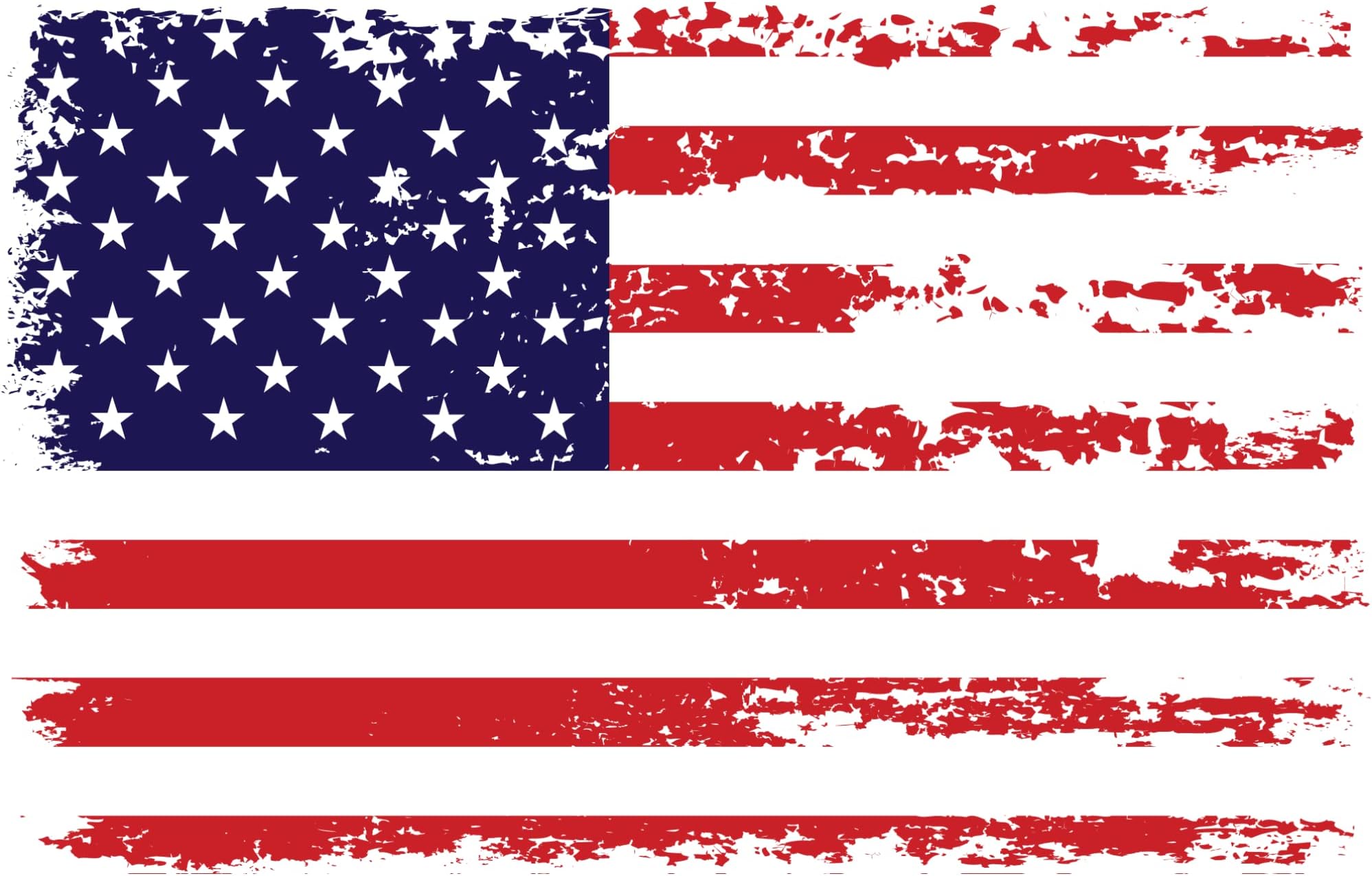 Stickios American Flag Decal - Distressed Patriotic Vinyl Bumper Sticker for Cars, Trucks & Vehicle Windows - Made in USA (5.7x3.6 inches) - SSB