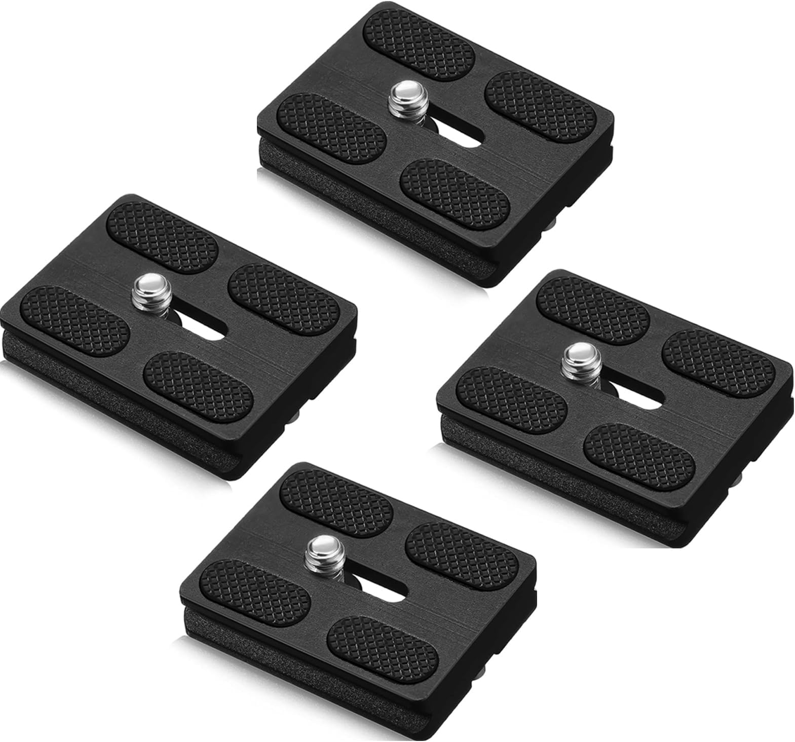 4PC Quick Release Plate for Arca Swiss with 1/4''-20 Camera Screw Tripod Mount Plate Fits Standard for DSLR Camera Tripod Ball Head (PU50)