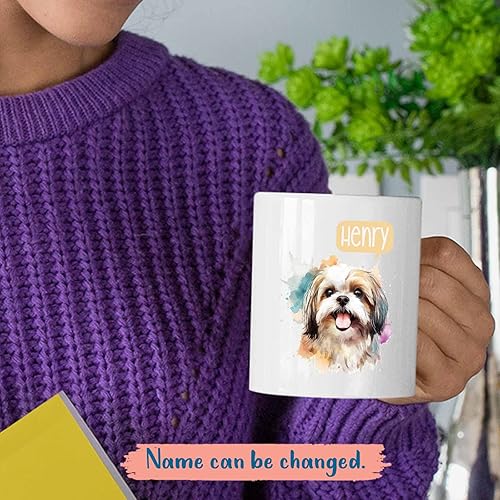Miniatura 2 de Shih Tzu - Taza personalizada, regalo personalizado para perro para papá, mamá, regalo de pérdida de mascotas, taza de cerámica blanca de 11 onzas y