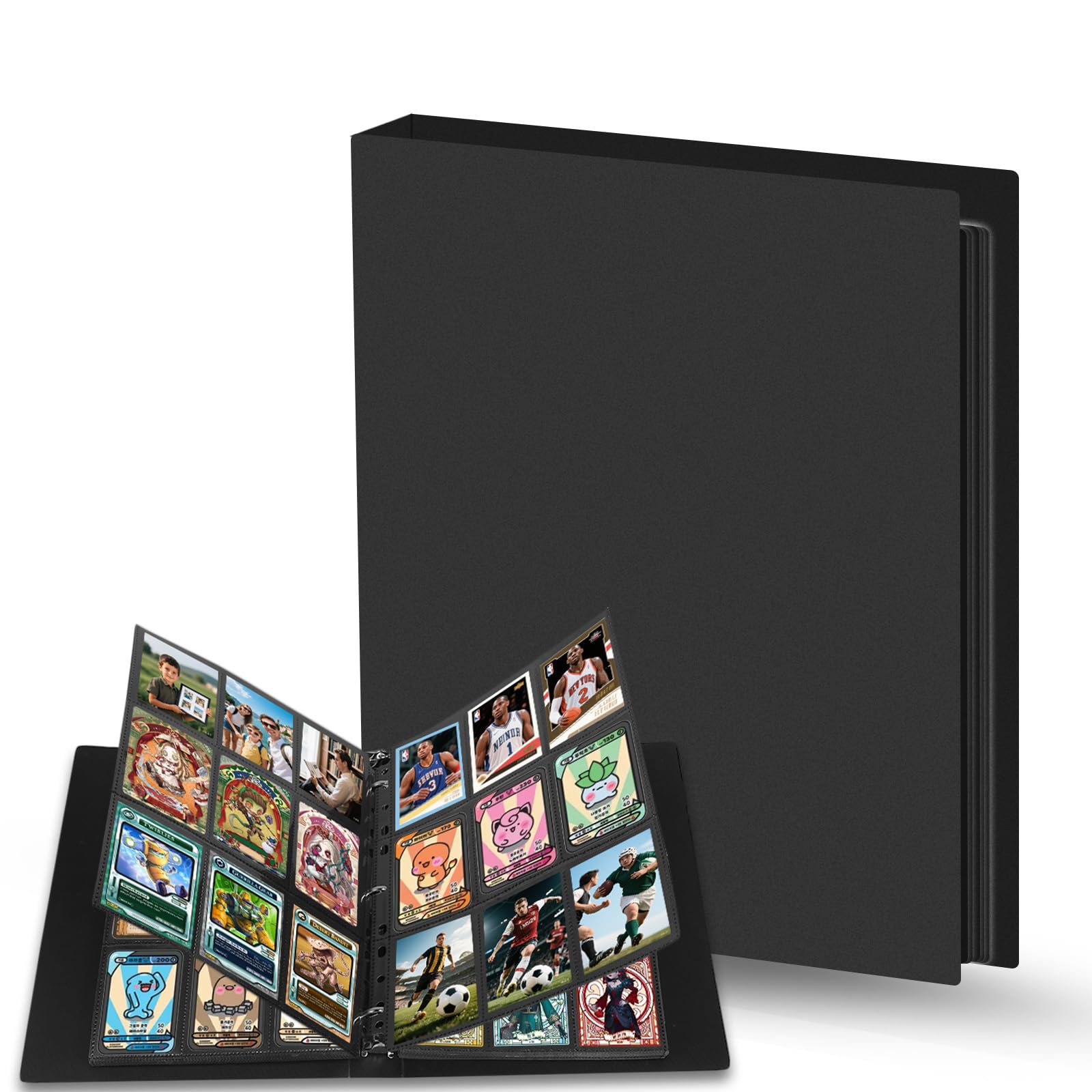 9-Pocket Card Binder Folder, 50 Pages Holding 900 Pockets, Plastic Trading Card Album Card Folder Holder Album for MTG, TCG, Pokemon Yu-Gi-Oh, Basketball Sports Cards, Game Cards