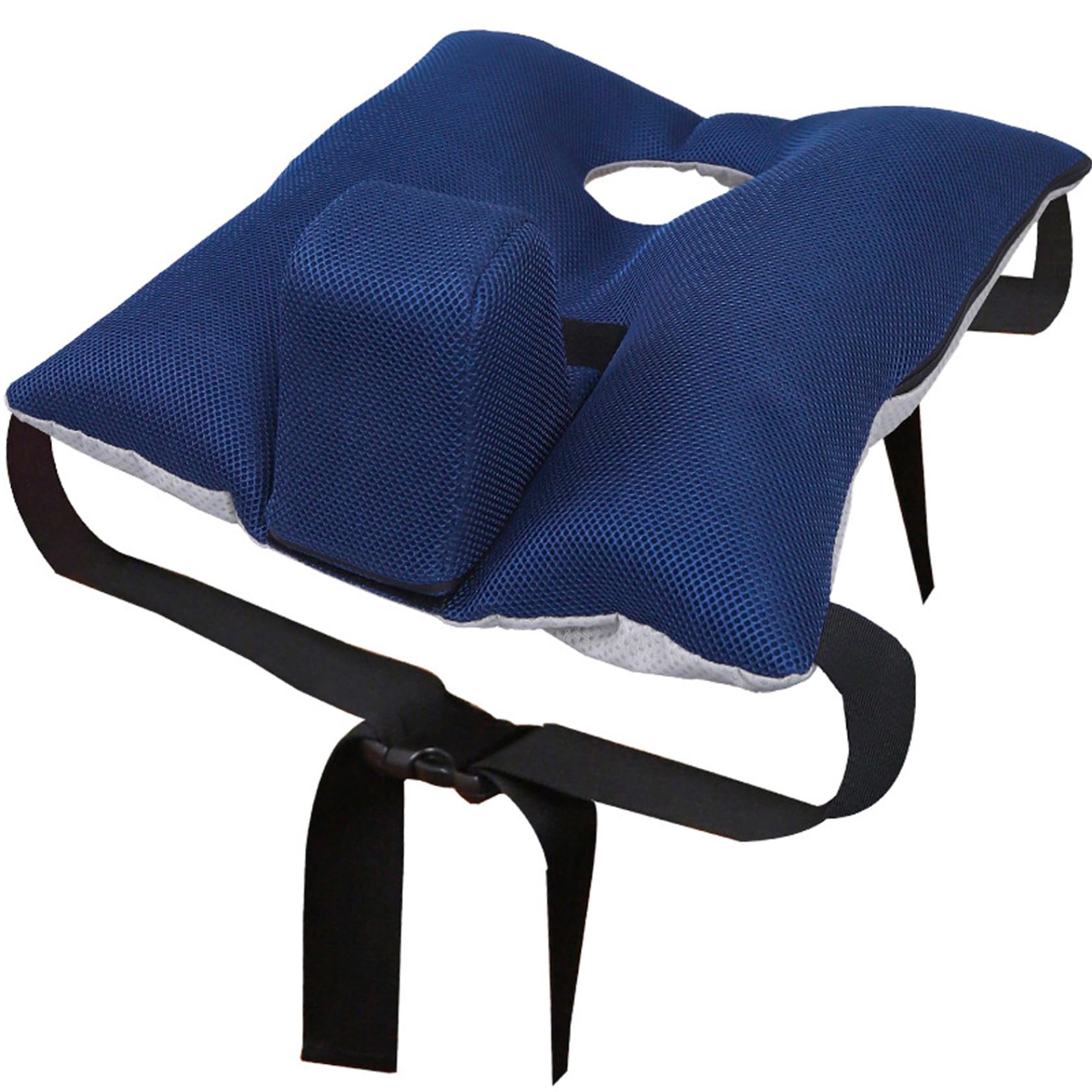 Cojines para sillas de ruedas Cojín de asiento de cuña con pomo transpirable Almohadilla de asiento de cuña antideslizante con correas de seguridad para personas mayores Alivio de presión y preve.