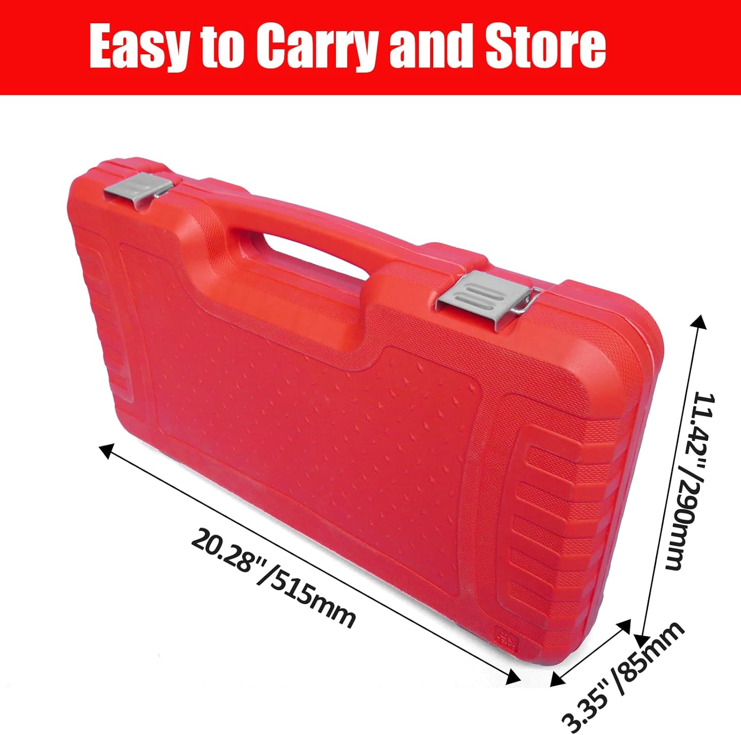 1/2 Inch Drive Deep Impact Socket Set,6-Point, Metric Sizes(25-50mm),14 PCS,Cr-Mo Steel,Heavy Duty Impact Sockets for Automotive & Industrial Machinery,With a Storage Case