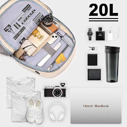 Miniatura 6 de Mochila de senderismo para mujeres y hombres de 20 litros con bolsillo extraíble para teléfono, mochila de viaje ligera pequeña mochila de