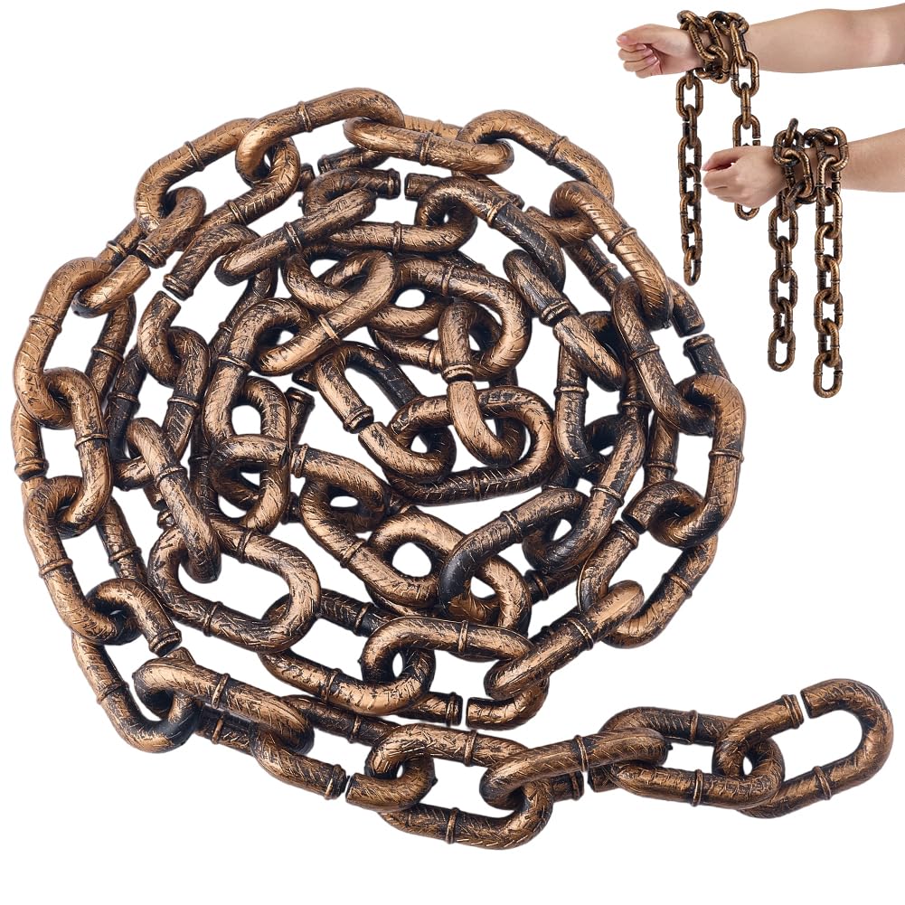 Cadenas de Halloween de Plástico de 3.3 Pies: Accesorios de Esposas y Prisionero Vintage