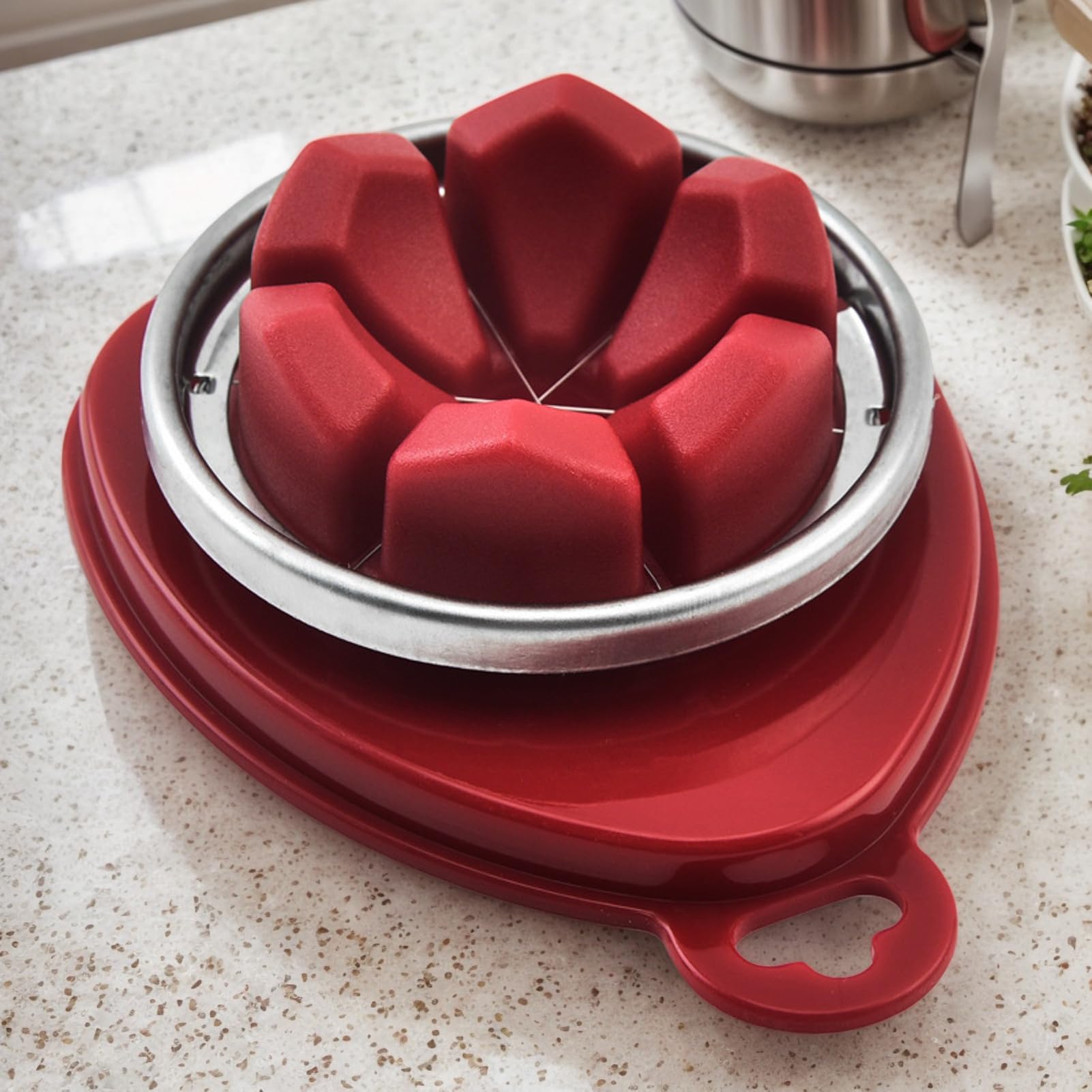 Stainless Steel Egg Slicer | Stainless Egg Slicers,Non-slip Base Stainless Steel Chopper for Food Decoration Cooking Kitchen Home Meal Prep Salad Prep Baking