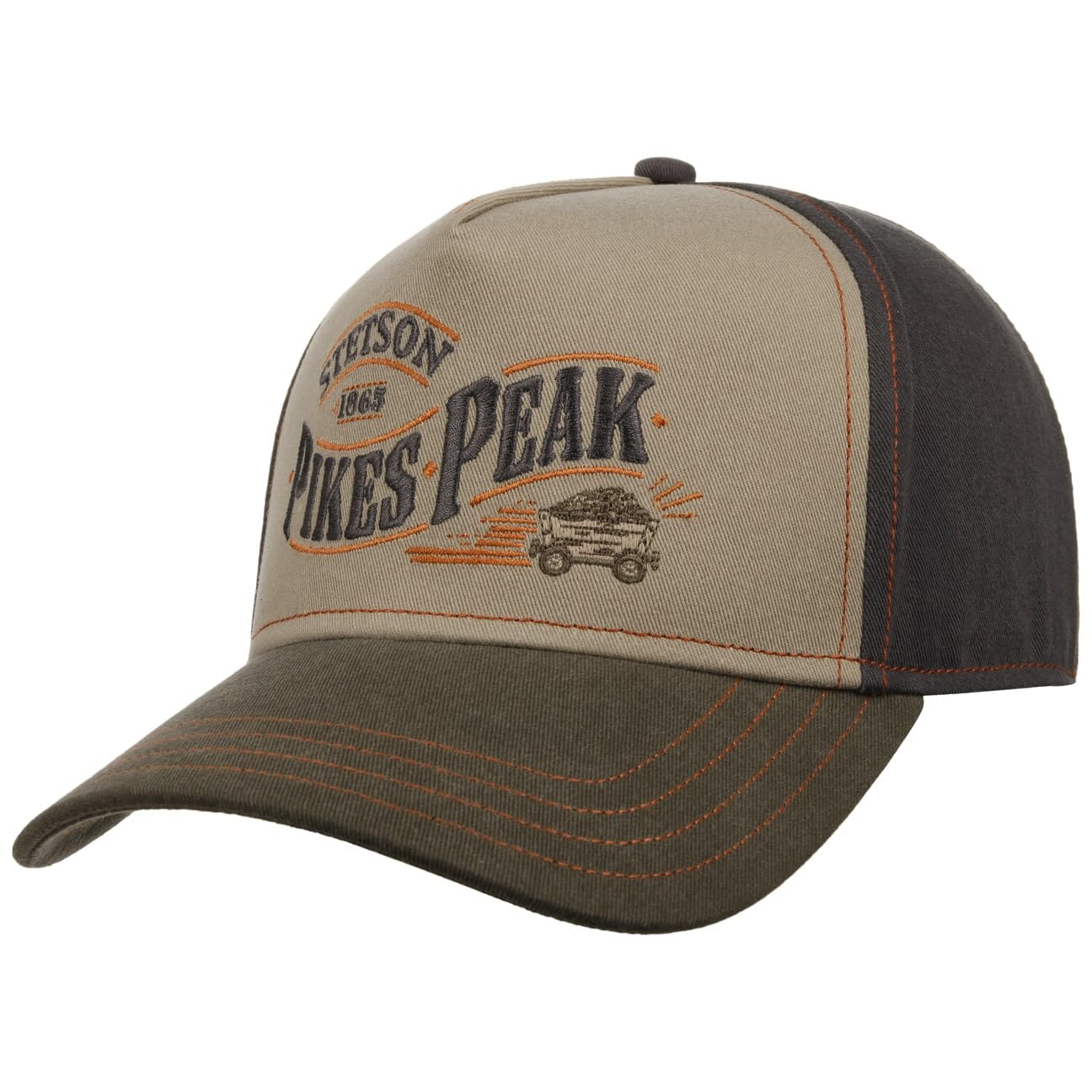 Stetson Pikes Peak Cap 5 Panel Strapback Plain Multicoloured Men Spring Summer Autumn Winter