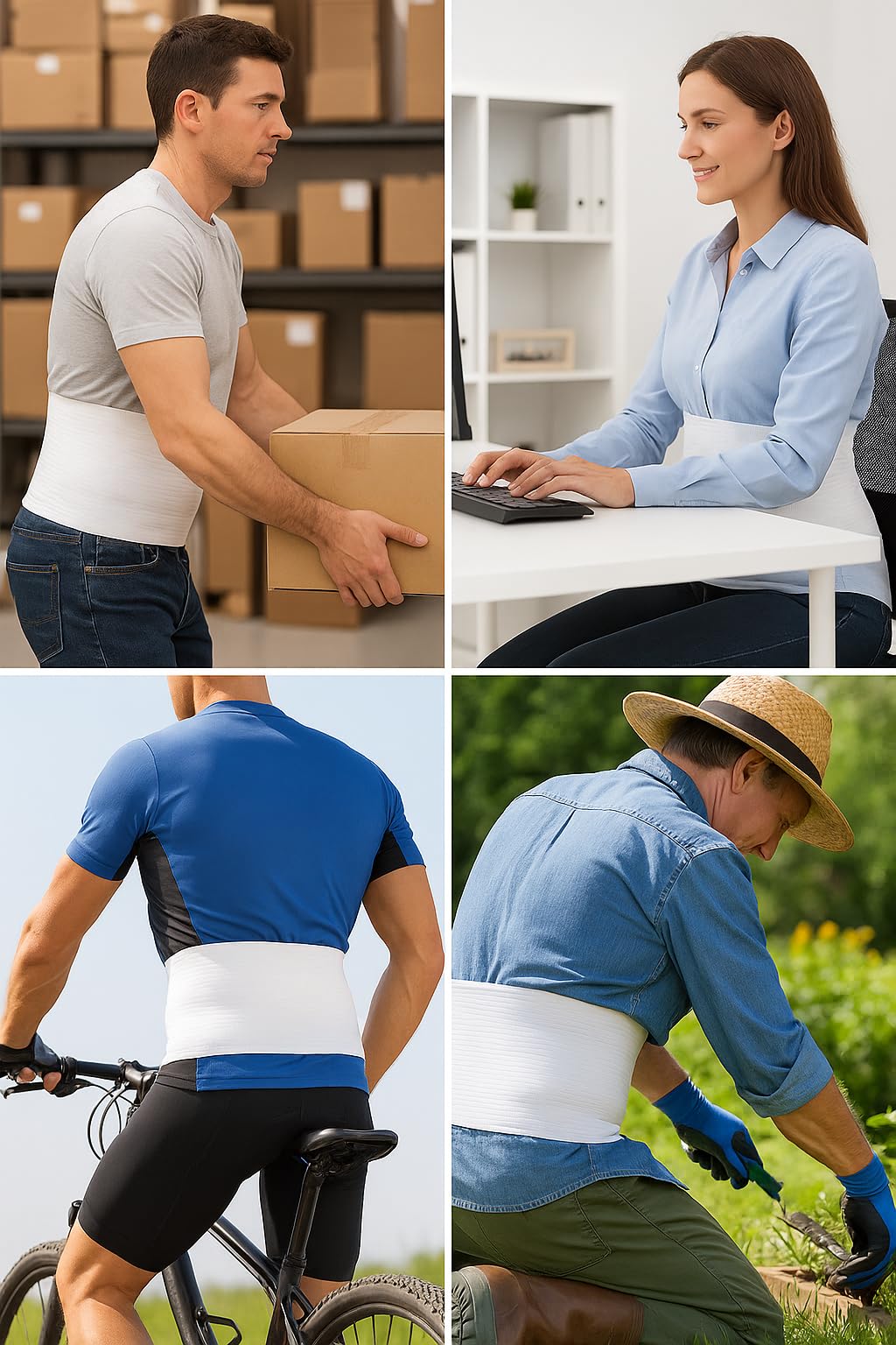 Leedya Pancera Contenitiva Femme Idéale pour l'été, Fabriquée en Italie en Coton Respirant - Bande Lombaire Élastique Homme Femme Unisexe, 31 cm – Support Lombaire, Abdominal et Mal de Dos (XS)