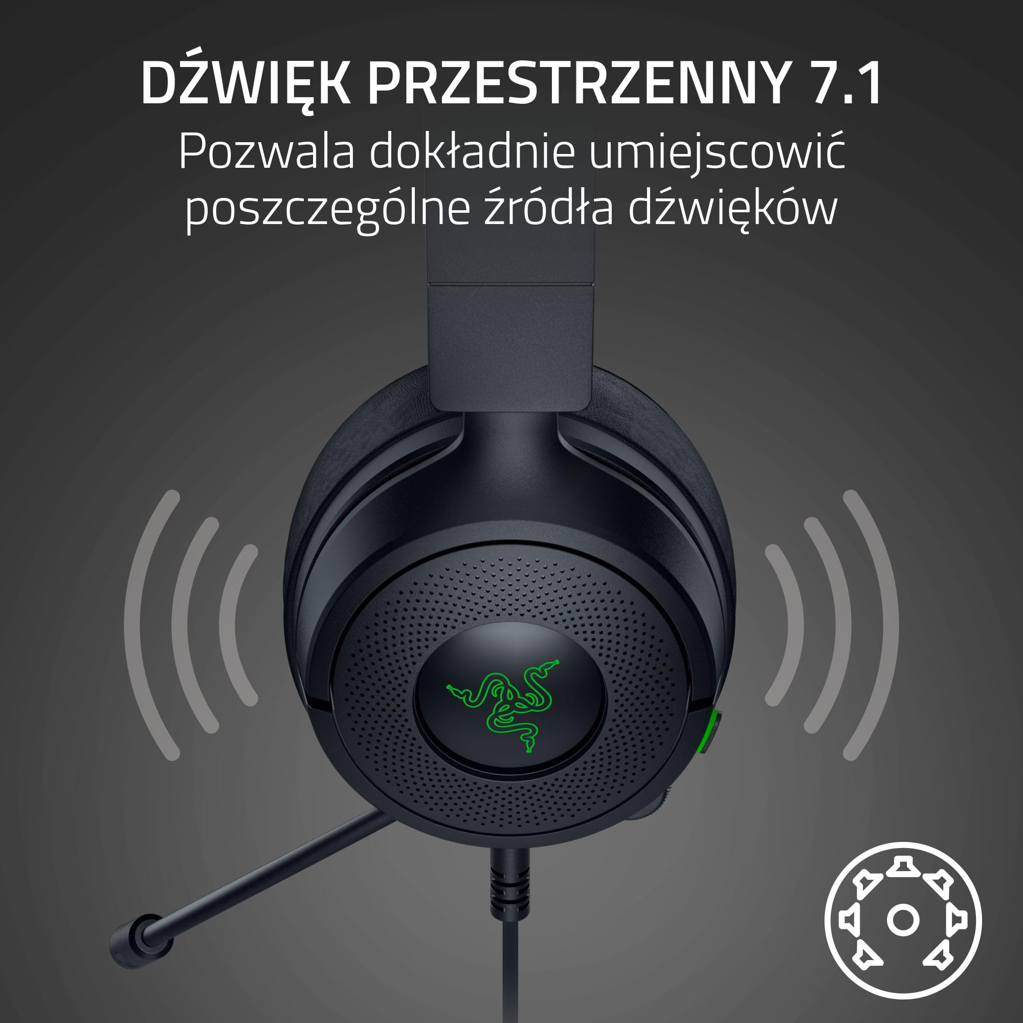 Razer Kraken Kitty V3 X - przewodowy zestaw słuchawkowy Kitty do gier - kultowe uszy Kitty - lekki, waży tylko 270g - mikrofon HyperClear Cardioid - przetworniki TriForce 40mm | Czarny
