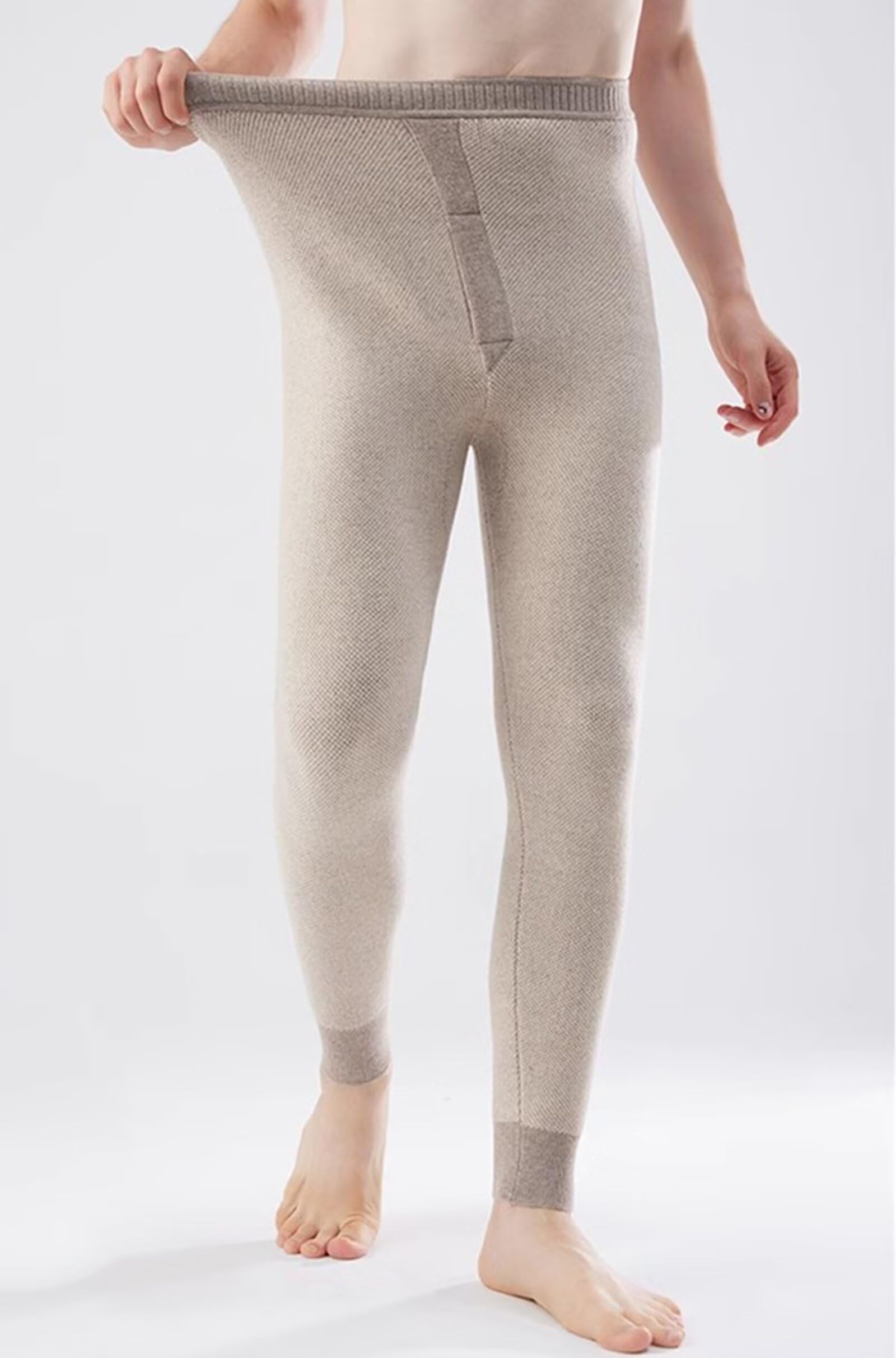 100% Cachemira Leggings térmicos,pantalón Ropa Interior térmica para Hombres y Mujeres, Invierno cálido pantalón térmico para Caminar Esquí Caza