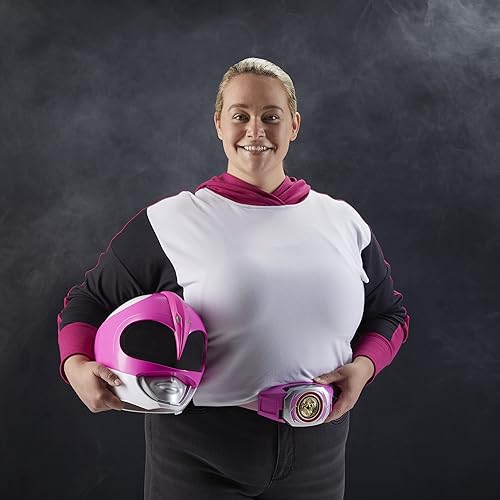 Miniatura 2 de Mighty Morphin Power Rangers - Casco réplica rosa Ranger con soporte de exhibición (exclusivo)