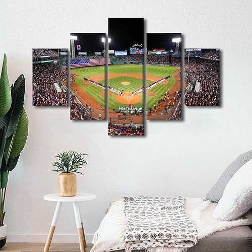 Miniatura 85 de Decoración de pared, lienzo para estadio deportivo de Estados Unidos, arte de pared moderno Fenway Park en Boston, arte de pared para oficina, sala
