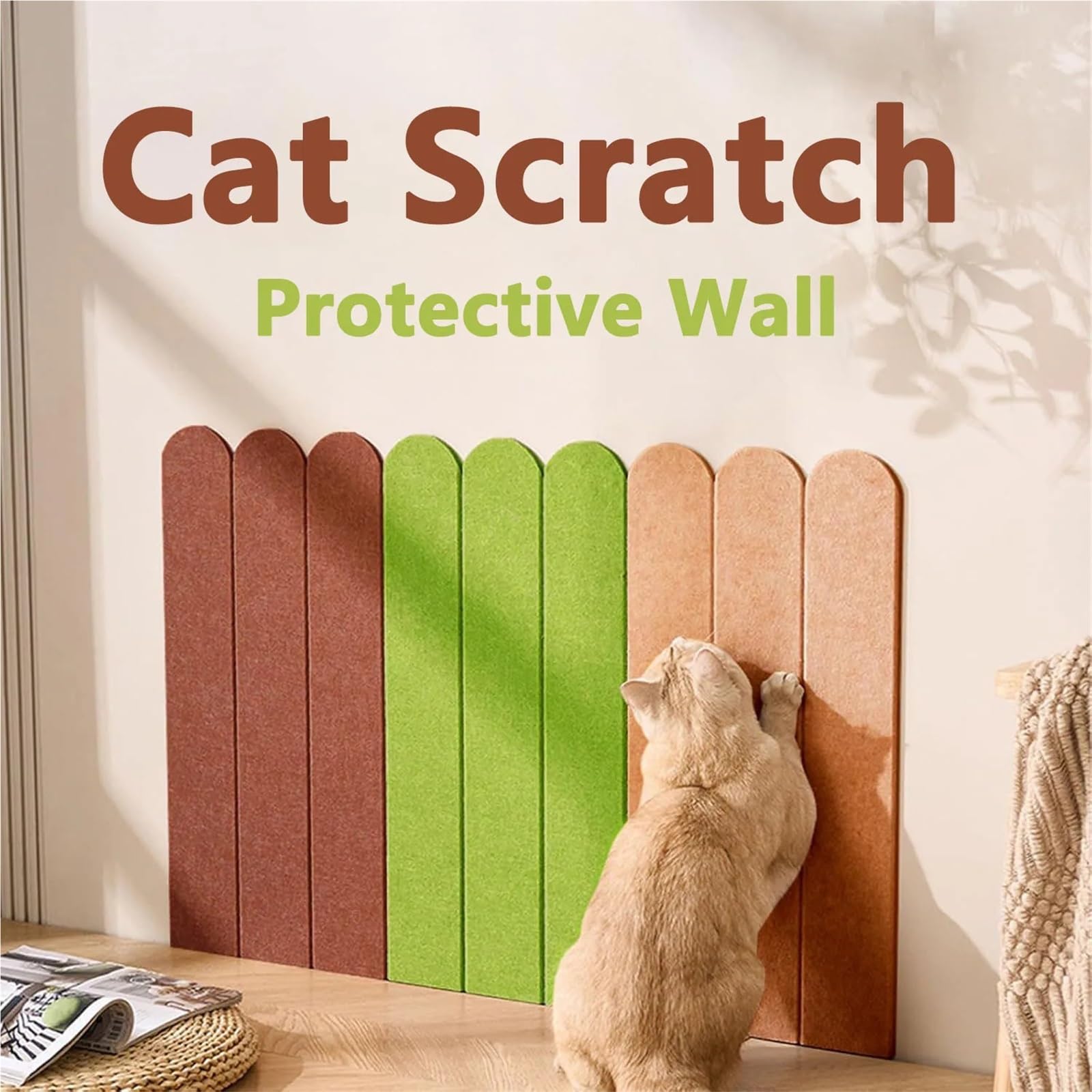 Protector Sofa Gatos Arañazo Rascador for Pared de sofá, Estera for Gatos, Poste for rascar DIY, protección Muebles, Tablero Autoadhesivo for, Juguete(3pcs A)