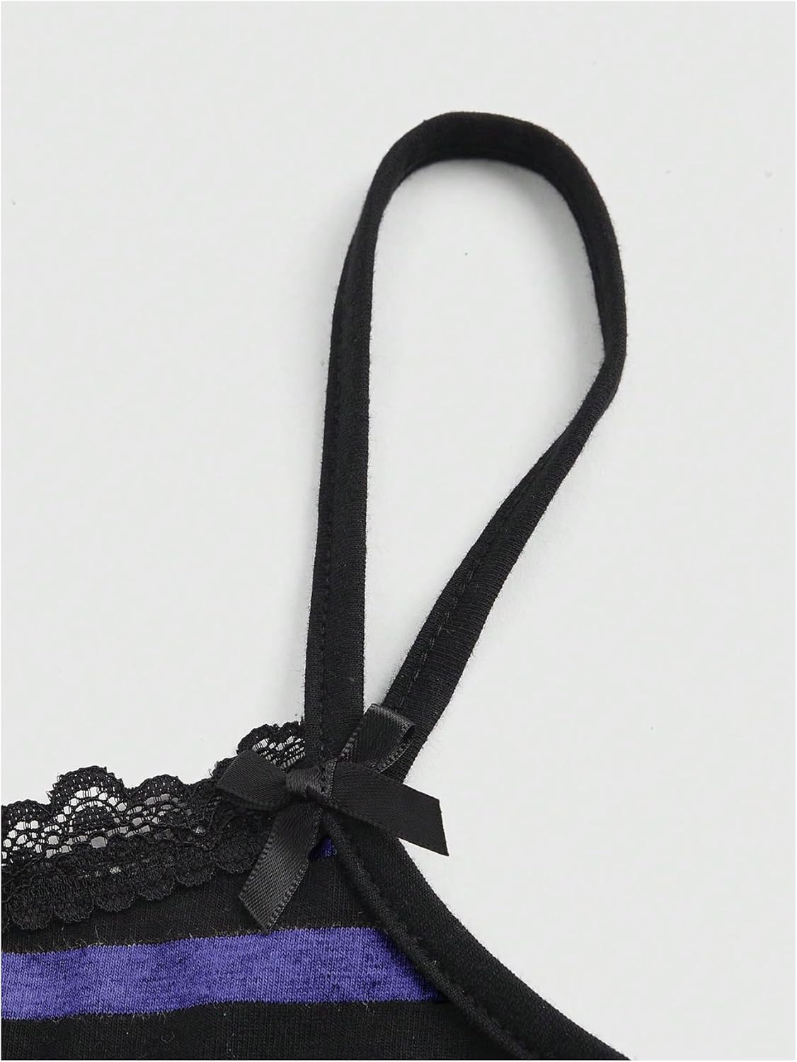 SOLY HUX Women's Y2k Lace Striped Cami Crop Tops Spaghetti Strap Cat Embroidery Camisole - Image 3