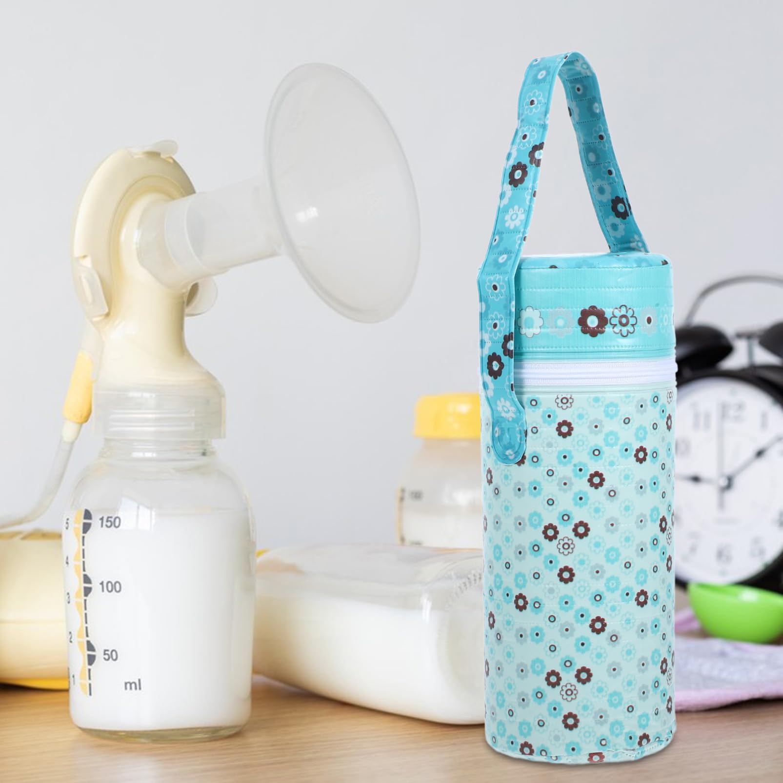 KOMBIUDA Tragbarer Babyflaschenwärmer Für Unterwegs Isolierte Thermotasche Zur Milch Warmhaltung 3-4 Stunden Leichte Aufbewahrungstasche Für Reisen Und Alltag