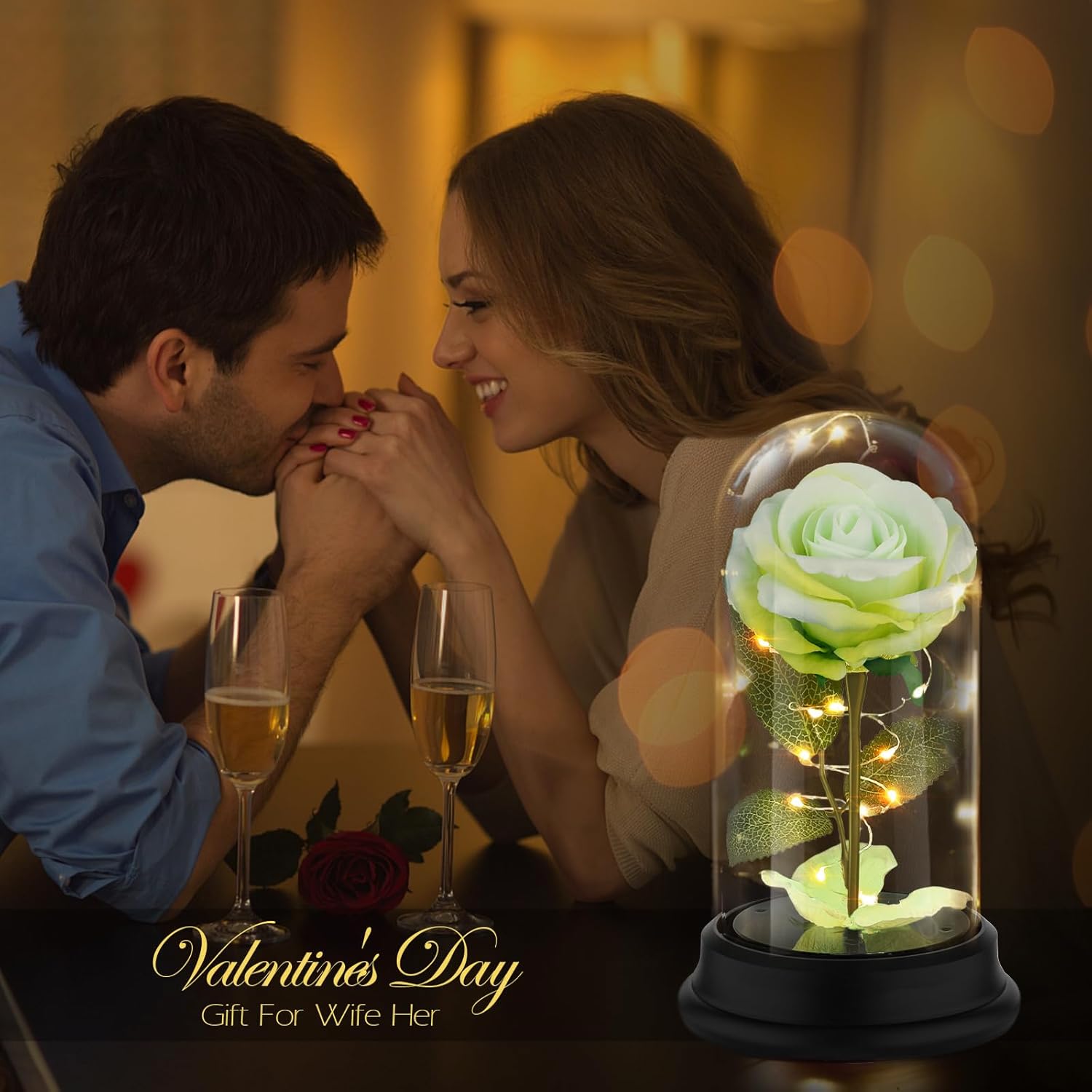 Deluxsa Mom Gifts for Mothers Day Rose Flower Gifts for Women, Mother Day Mom Gifts from Daughter Son, Birthday Gift for Women, Rose Flower Gift for Her, Anniversary, Wedding, Valentines-Green - Image 7