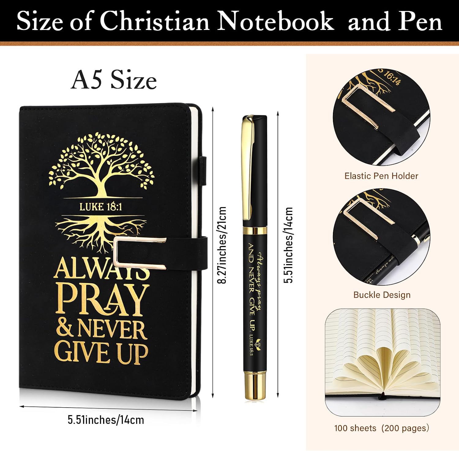 FillTouch 4 Set Fathers Day Christian Gifts for Men 15 oz Bible Verse Motivational Ceramic Coffee Mug Scripture A5 Journal Ballpoint Pen Religious Church Gift Set for Dad Pastor Teacher Husband