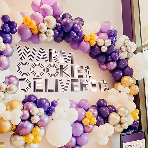 Miniatura 7 de 105 globos morados de látex de 12 pulgadas para cumpleaños, baby shower, Halloween, boda, día de San Valentín, fiesta de despedida de soltera