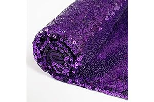 AMZLOKAE Purple Sequin Fabric Embellishment for Adding Bling to Special Occasions