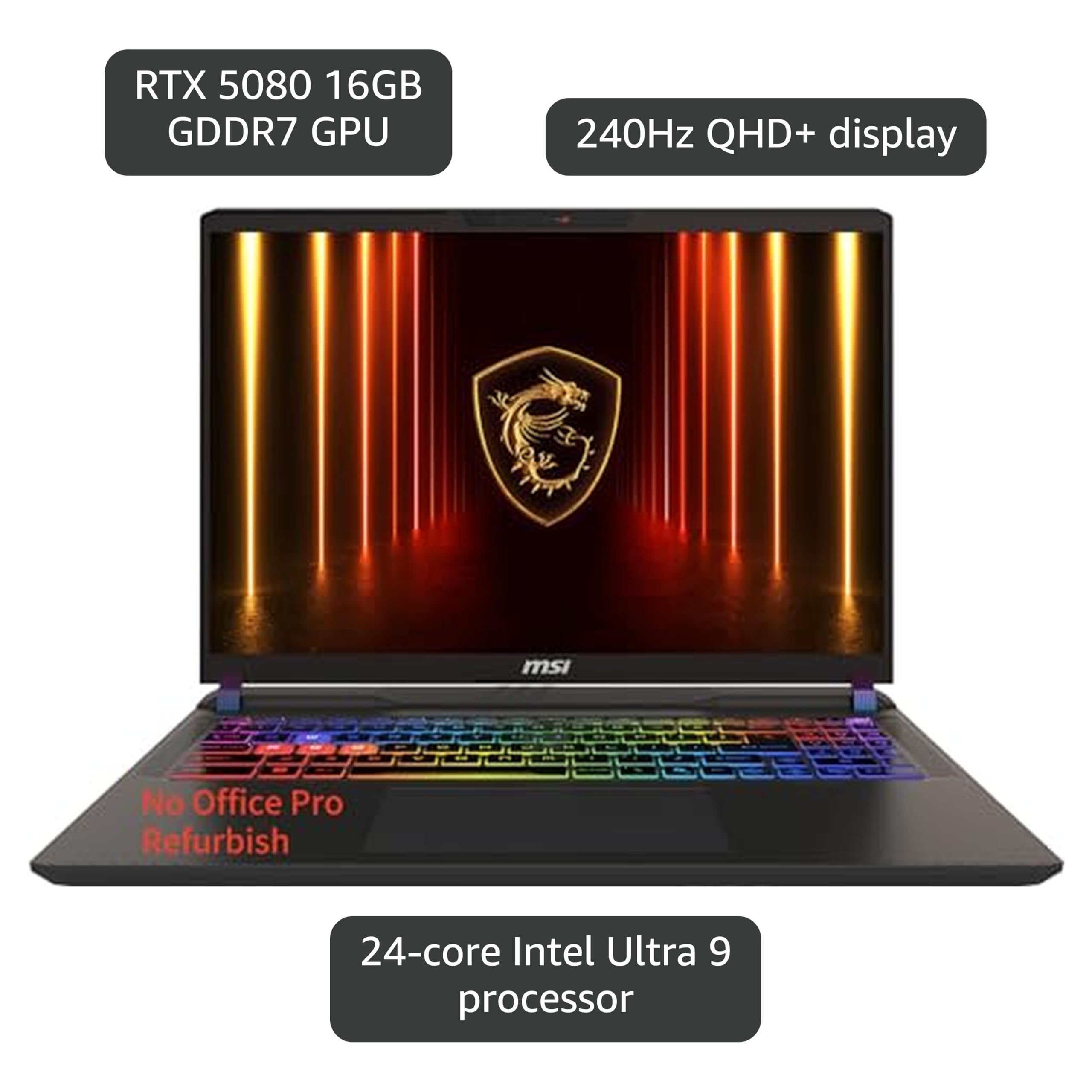 Amazon.com: MSI Vector 16 HX Gaming Laptop, NVIDIA RTX 5080 16GB