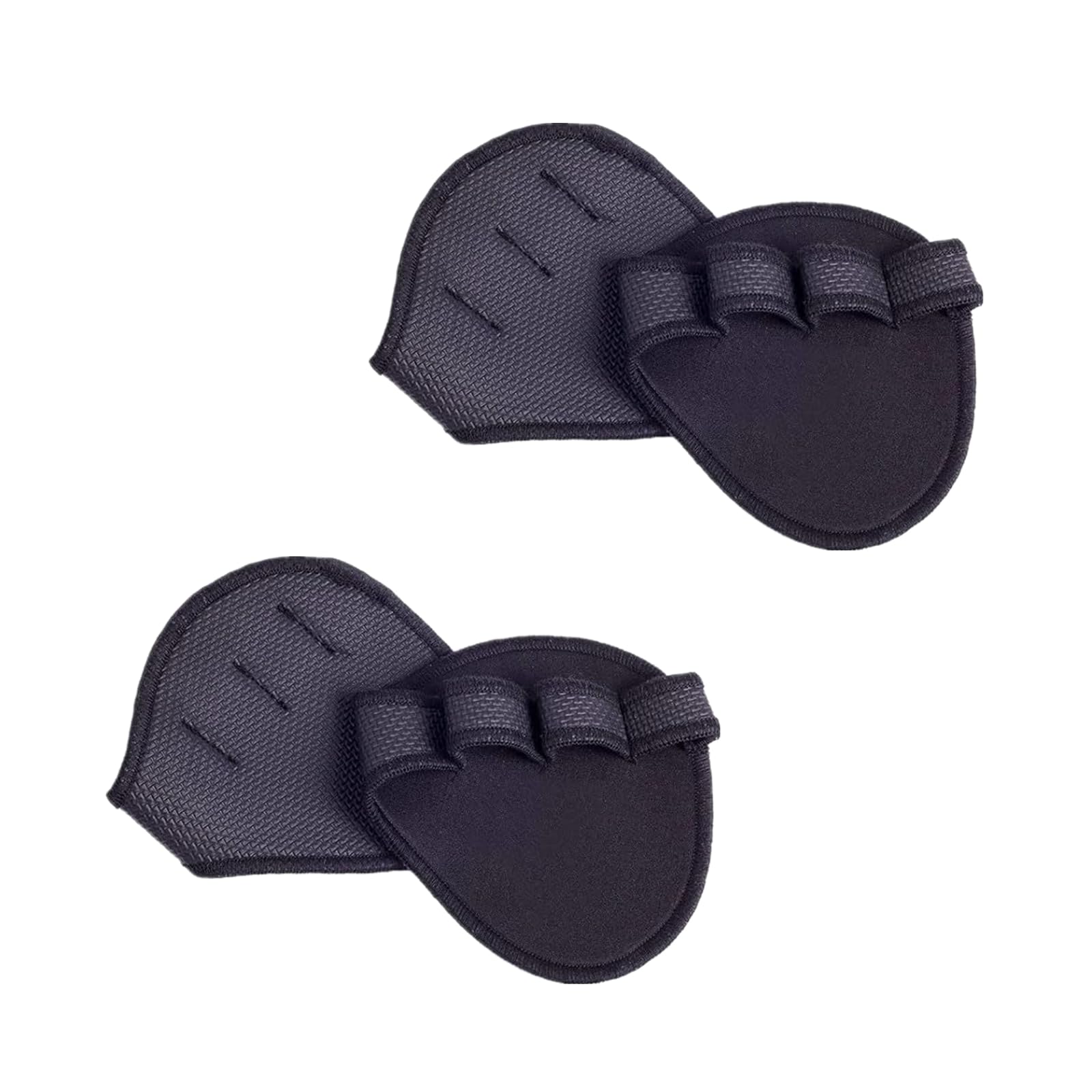 Yimluofa 4 Pcs Grip Pads Professional Gym Grips Barbell Hand Pads 4 Finger Loop Non-Slip Lifting Gloves for Pull-Ups Gymnastics Rowing Men Women
