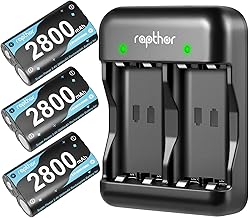 3X 2800mAh Rechargeable Battery Pack for Xbox One/Series Controller with Fast Charger Compatible with Xbox One/Xbox One X/S/Elite/Xbox Series S/X Accessories (3 Battery Packs +1 Charger)