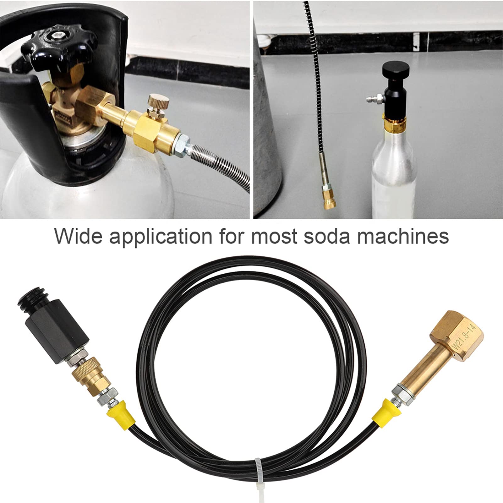 Externer Schlauchadaptersatz für Soda-Stream-Maschine, W21,8-Gewinde, Küchen-Soda-Maker-Zubehör