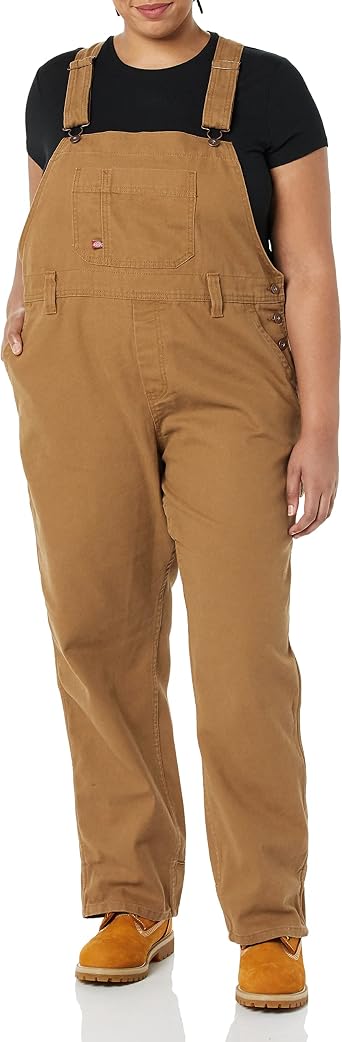 Relaxed Fit Straight Leg Bib Overalls 