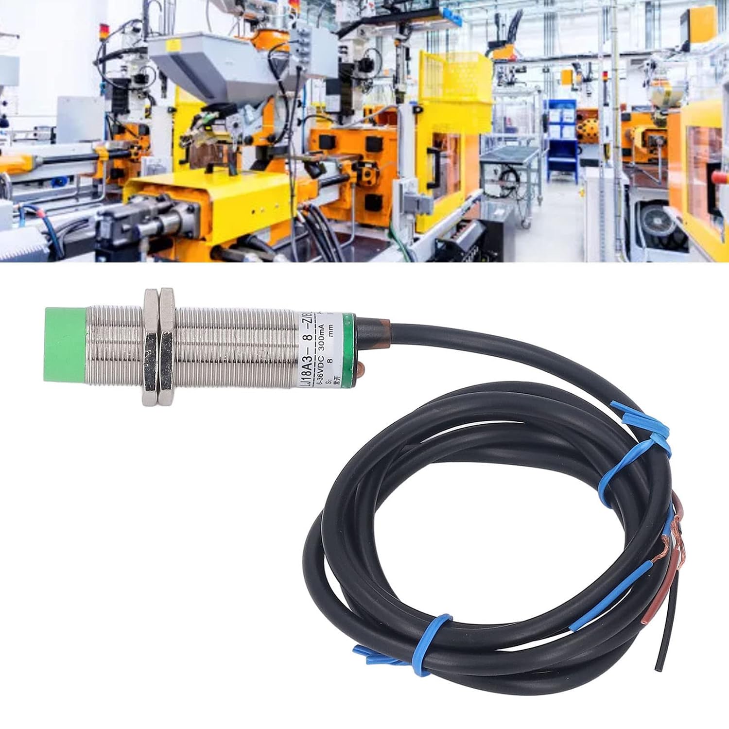 5Pcs Inductive Proximity Sensor PNP Normally Open 8mm Detection Distance 6 36VDC Short Circuit Protection IP65 for CNC Machines Automatic Control Systems