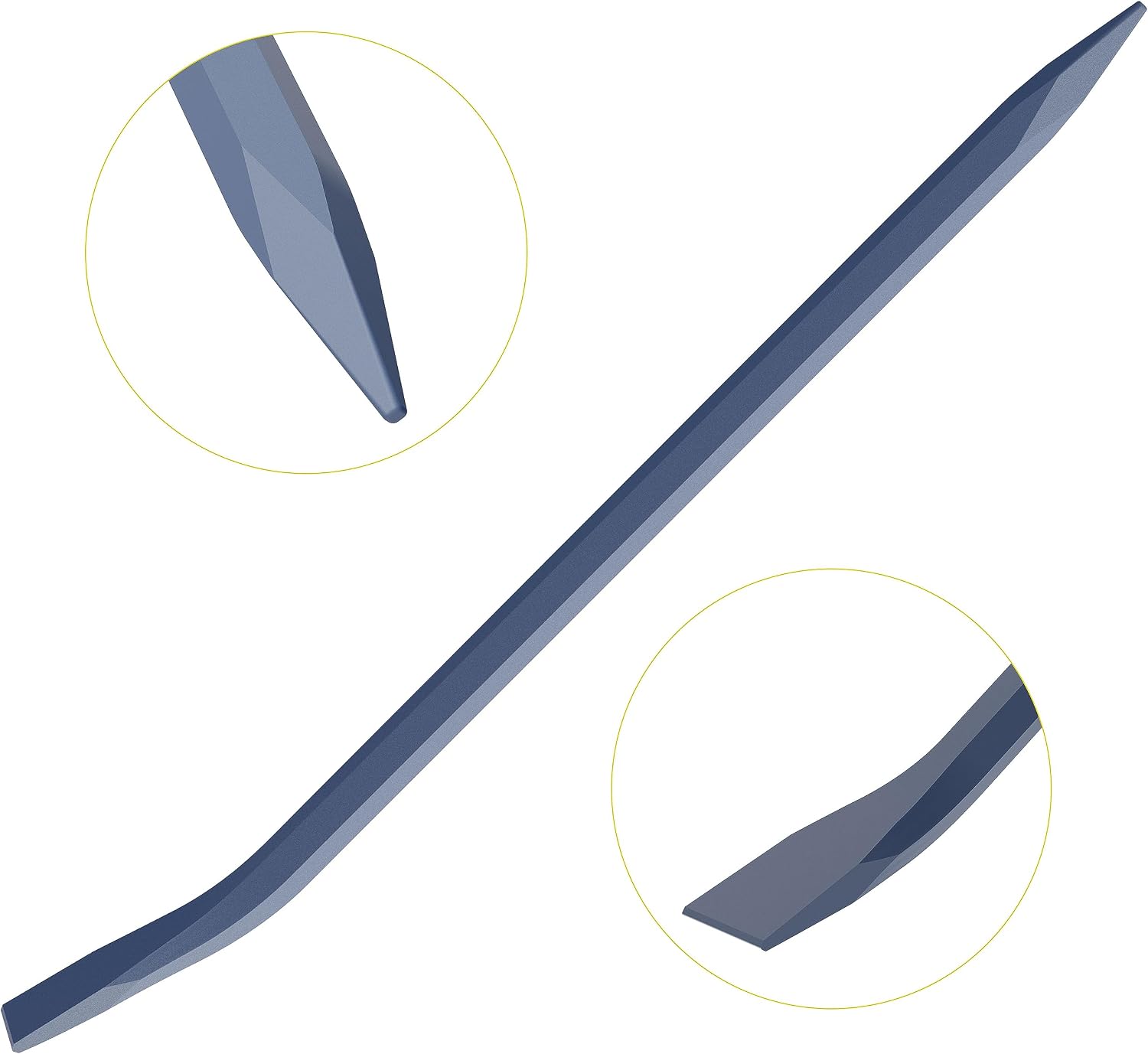 Hexagonal Connecting Bar Sleever Line-Up Bar 16"(400mm) Steel Crowbar for Prying and Aligning with Chisel End, Mn Steel