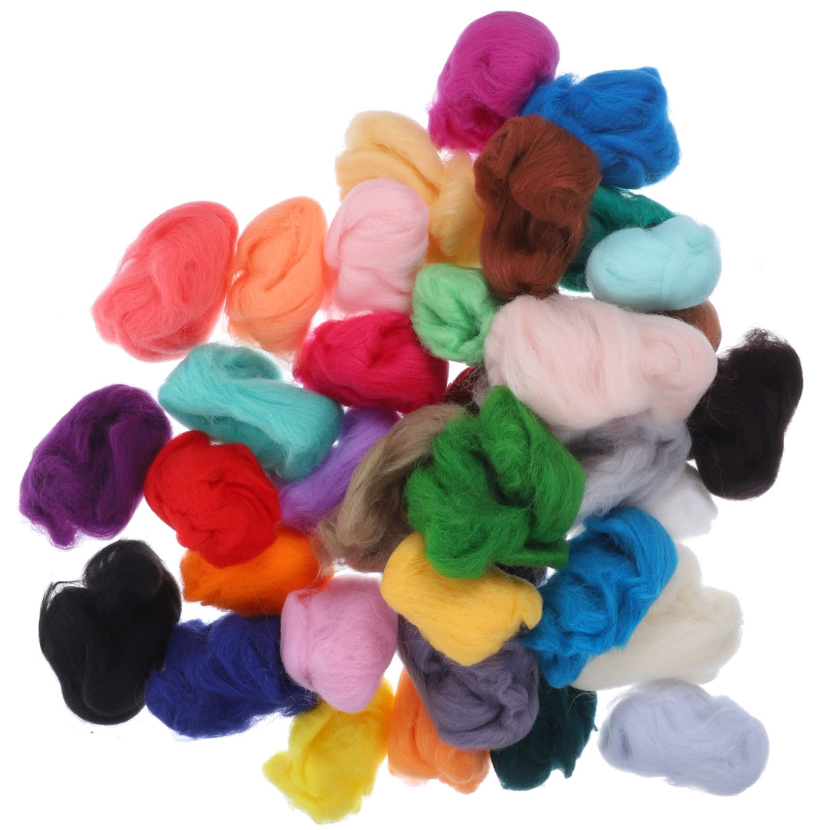 Beatifufu 36Pcs Needle Felting Wool DIY Felting Supplies for Crafting Each for Home Decoration and Present Making for Creative Felting Projects