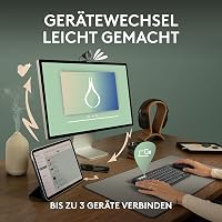 Logitech Pebble Keys 2 K380s Vezeték nélküli Bluetooth Billentyűzet, Többeszközös, Testreszabható Gombok, Slim, Grafitszürke, Windows, macOS 3