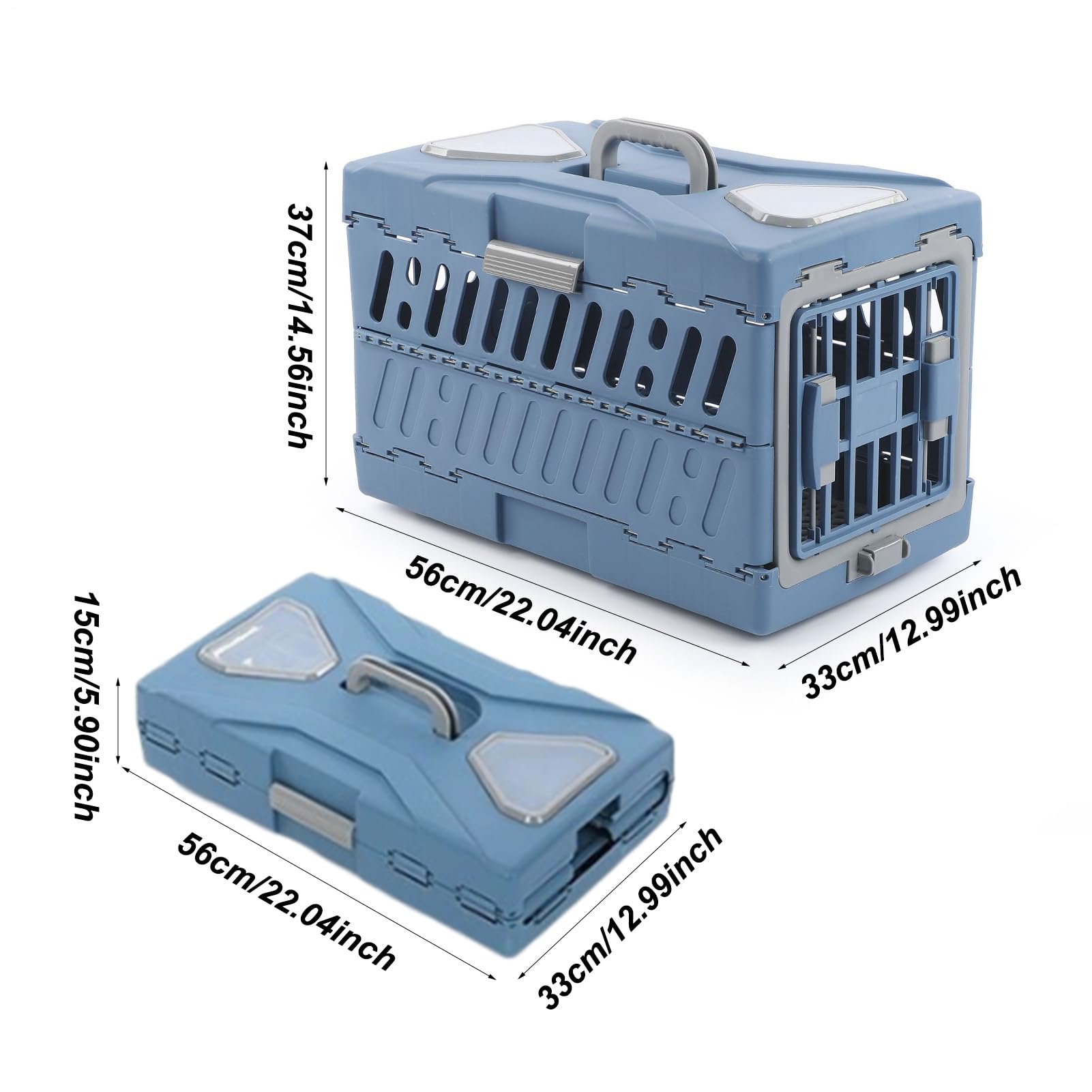 Transporter Dla Psów Składana Przenośna Klatka Transportowa | Małe Nosidełko z Rączką Dla Kociąt I Szczeniąt Podczas Podróży Samolotem I Samochodem Oraz Na Kemping I