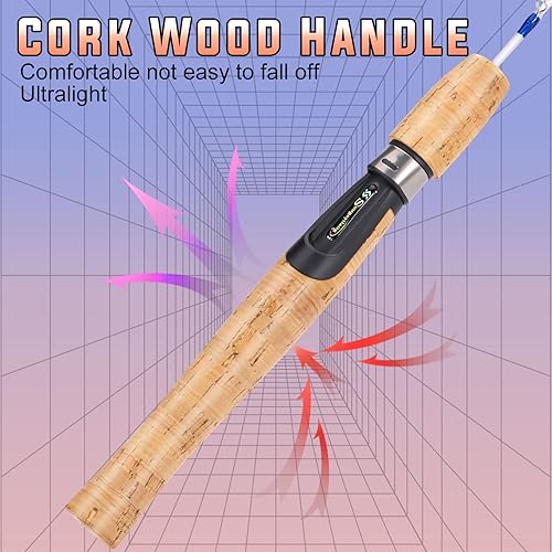 Miniatura 4 de Combo de caña y carrete para pesca en hielo Sougayilang, kit completo de equipo de pesca en hielo, incluye jig de hielo y accesorios para pesca en