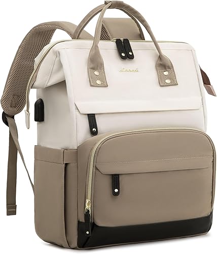 Miniatura 38 de LOVEVOOK - Mochila para laptop para mujer, mochila de trabajo de 17 pulgadas, con puerto USB, bolso de mano grande para doctoras, enfermeras y verde